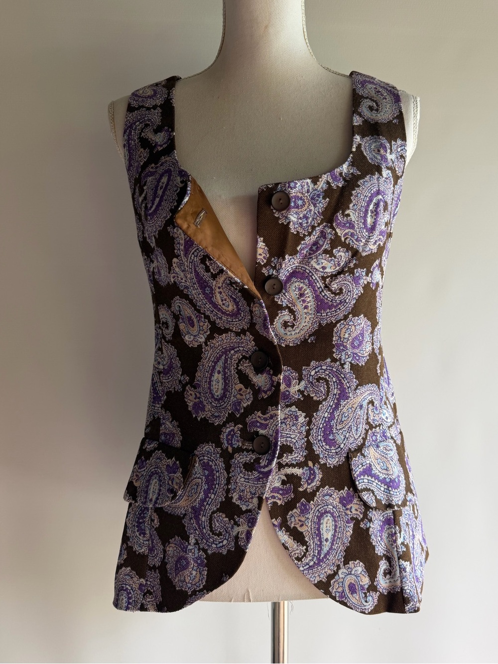 Bronson of California Vintage Paisley Vest - sz 5-6